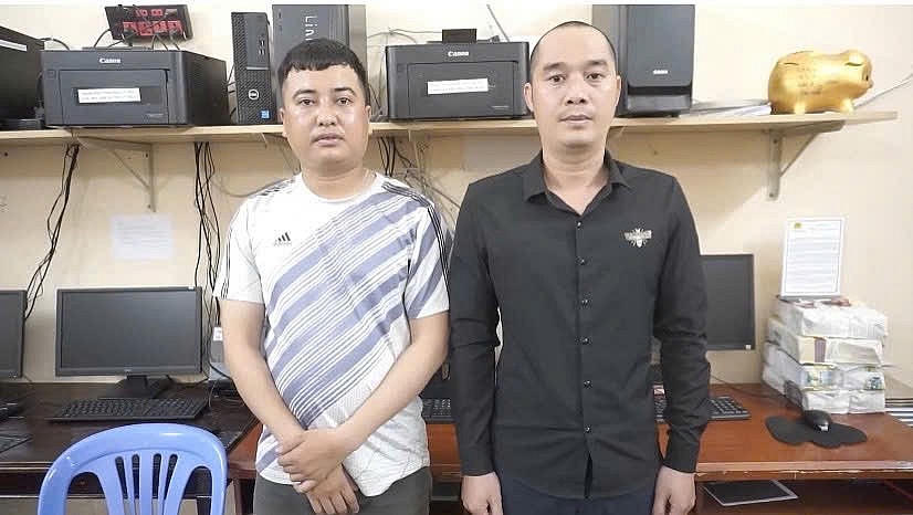 Nghi phạm Hoàng Văn Sơn và Nguyễn Tiến Duy cho vay nặng lãi với lãi suất đến 360%/năm