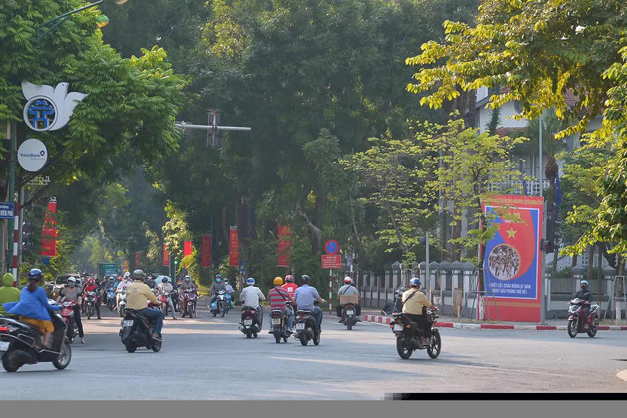 Một góc ngã ba phố Điện Biên Phủ - Lê Hồng Phong.