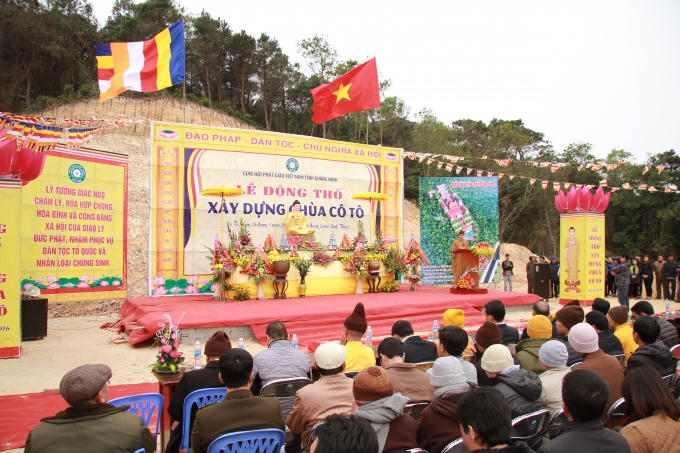 Lễ khởi công xây dựng Chùa Cô Tô tại Huyện đảo Cô Tô, Quảng Ninh