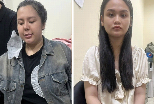 Hai đối tượng Thảo và Hương bị khởi tố và bắt tạm giam. Ảnh: CAHN