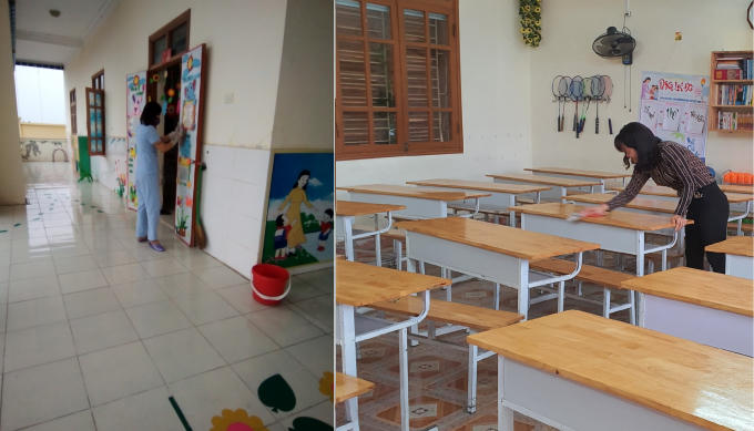 Trường mầm non Tiên Hưng, huyện Tiên Lãng và trường THCS Hồng Phong, huyện An Dương sẵn sàng đón học sinh tới lớp