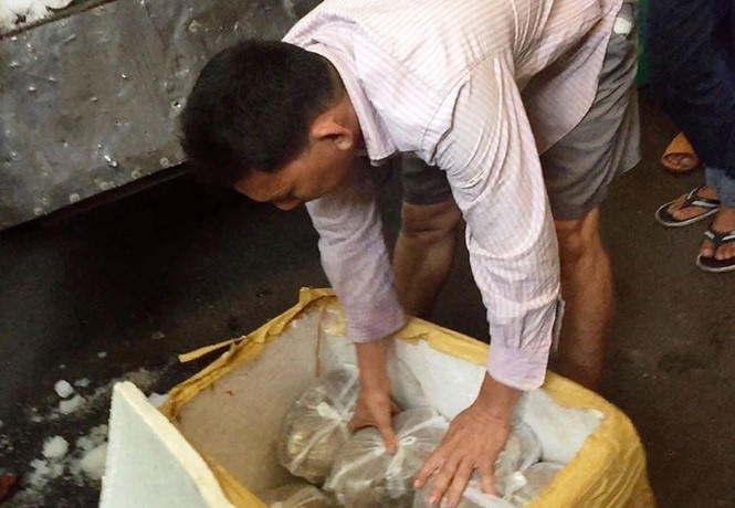 Chả cá được tẩm ướp hàn the, formol bị bắt giữ.