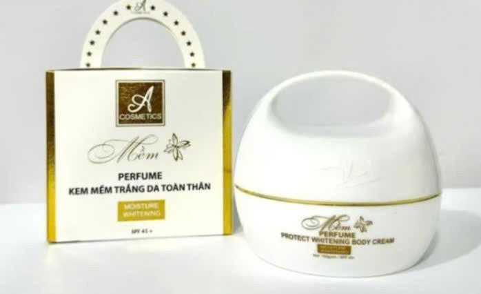Thu hồi lô sản phẩm Kem A Cosmetics Mềm Perfume Moisture Whitening SPF 45+.