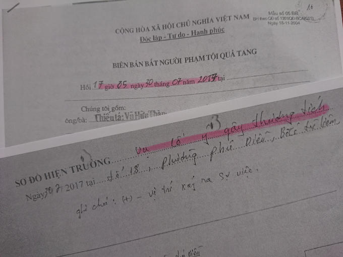 Sơ đồ hiện trường là vụ án "cố ý gây thương tích" nhưng kết luận là "cưỡng đoạt tài sản, tổ chức đánh bạc".