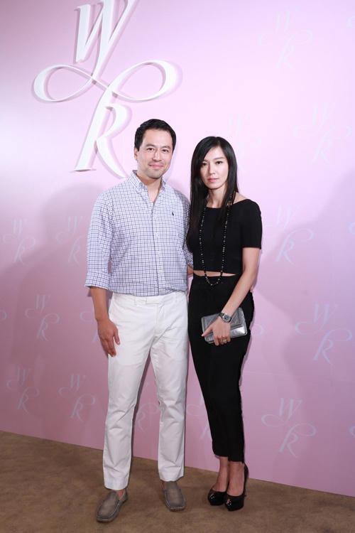 Lâm Hy Lôi cùng chồng tới dự tiệc cưới.