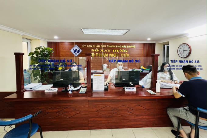Bộ phận một cửa Sở Xây dựng Hải Phòng.