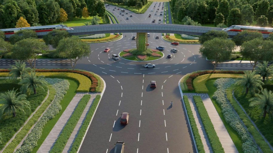 Mô phỏng tuyến tàu điện đô thị (tuyến LRT).