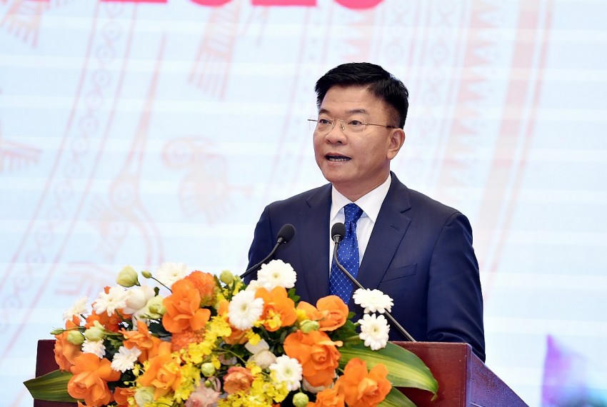 Phó Thủ tướng Chính phủ Lê Thành Long phát biểu tại Hội nghị. Ảnh: VGP