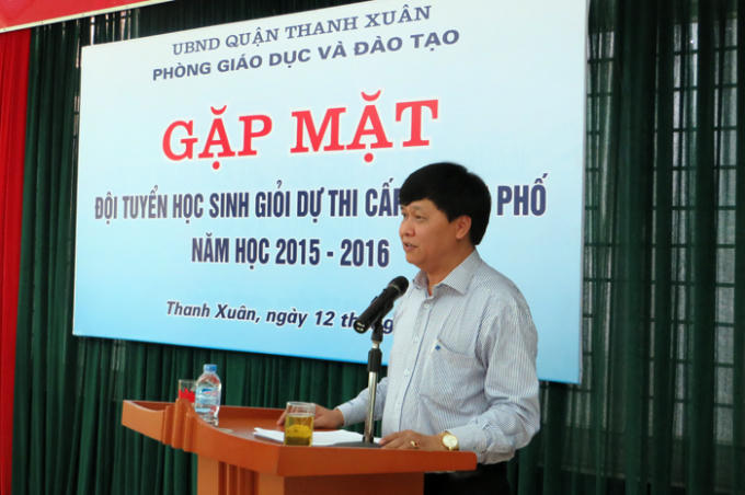Ông Phạm Gia Hữu -Trưởng phòng GD&amp;ĐT quận Thanh Xuân (Ảnh pgdthanhxuan.edu.vn).