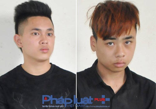 Đối tượng Quỳnh và Quý tại cơ quan điều tra