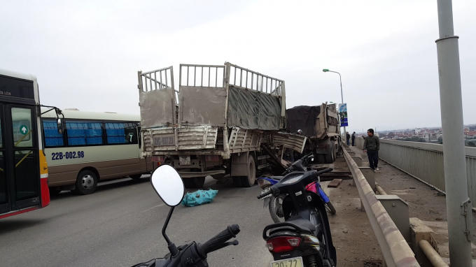 Hiện trường vụ tai nạn.