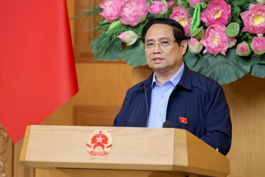 Thủ tướng Phạm Minh Chính phát biểu chỉ đạo hội nghị. Ảnh: VGP