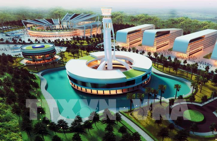 Phối cảnh tổng thể Trường Đại học FLC. Ảnh: Văn Đức - TTXVN