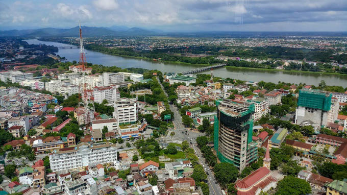 Một gốc TP Huế nhìn từ trên cao. Ảnh: N.DO