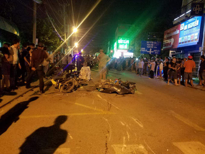 Hiện trường vụ tai nạn.