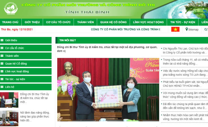 cong ty cp moi truong va cong trinh tinh thai binh