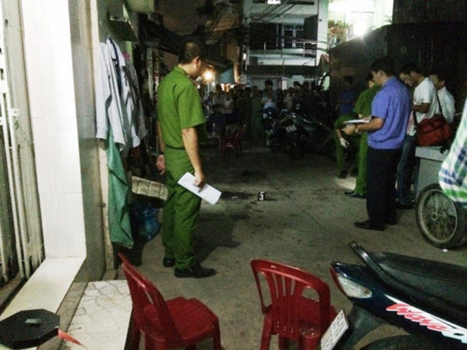 Hiện trường vụ án mạng.