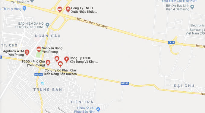 Công ty nông sản Doxaco có địa chỉ tại thôn Đông Yên, xã Đông Phong, Yên Phong, Bắc Ninh.