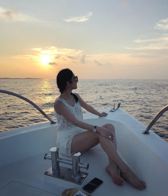 Huỳnh Vy đã có những ngày ngắn ngủi đáng nhớ tại đây khi được tạm gác mọi lo toan của công việc sang một bên và tận hưởng những gì tuyệt vời nhất.