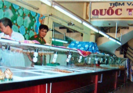 Tiệm vàng Quốc Thắng bị đánh cắp