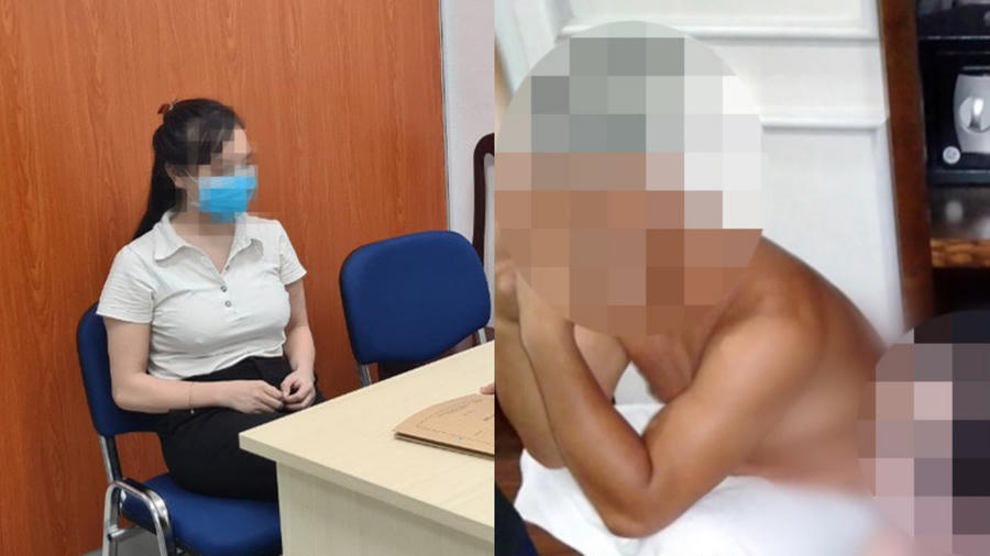 Đối tượng T.T.K.P (trái) khai nhận chủ động đăng tải hình ảnh, thông tin lên website về mua bán dâm để thu hút