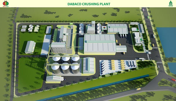 Mô hình toàn cảnh nhà máy ép dầu thực vật của Dabaco.