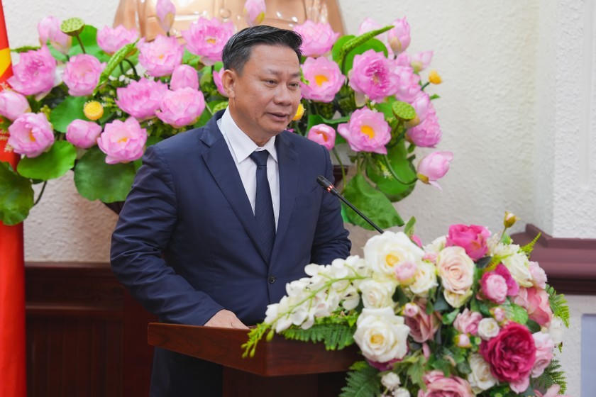 Tân Thứ trưởng Nguyễn Thanh Ngọc phát biểu nhận nhiệm vụ.