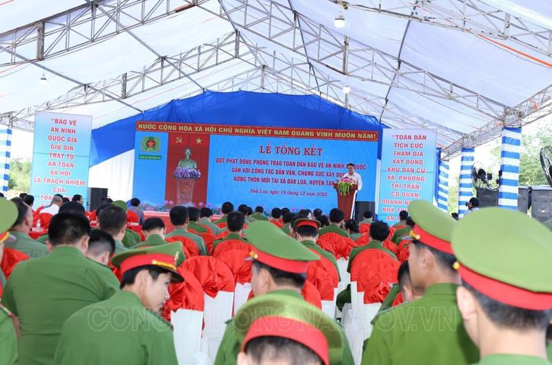 Lễ tổng kết đợt công tác dân vận tại xã Đak Lua, huyện Tân Phú