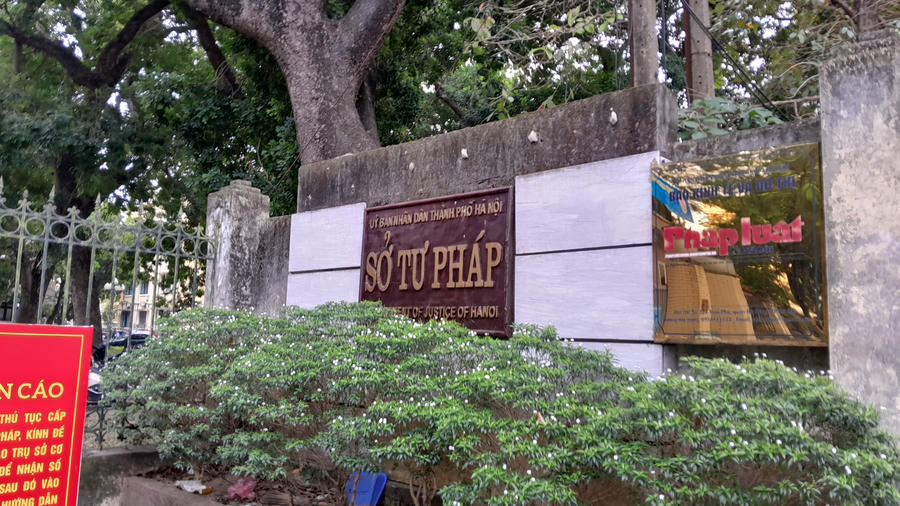 Trụ sở Sở Tư pháp Hà Nội. Ảnh N. Trường.