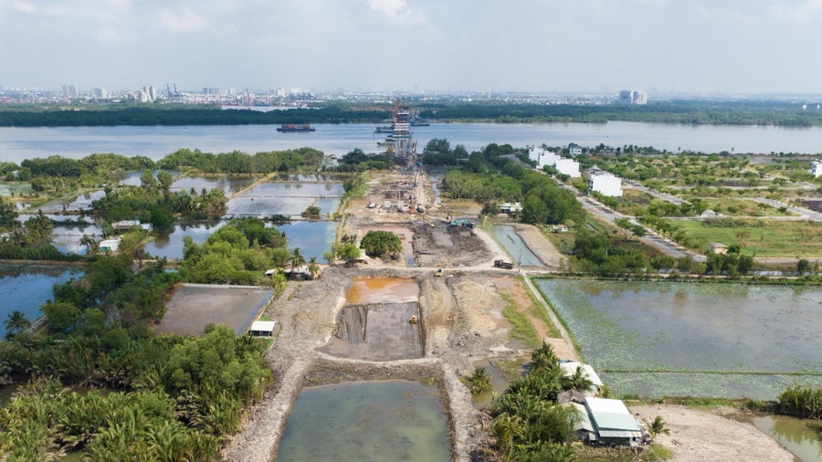 Toàn cảnh cầu Nhơn Trạch.