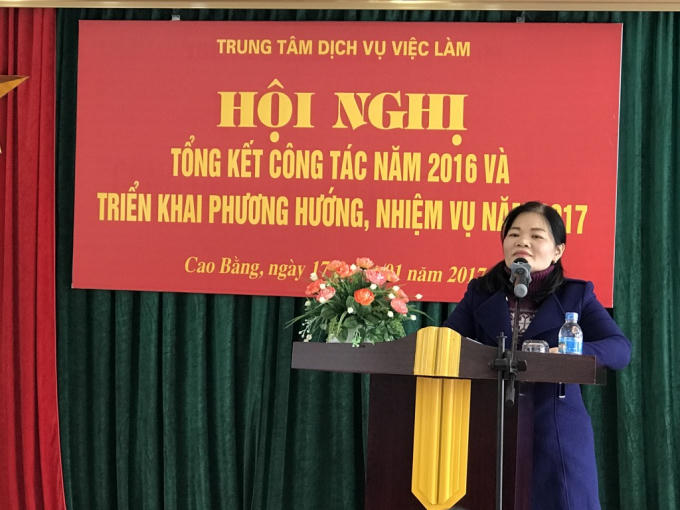 &nbsp;B&agrave; Đặng Thị Long Bi&ecirc;n, Ph&oacute; Gi&aacute;m đốc phụ tr&aacute;ch Trung t&acirc;m ph&aacute;t biểu khai mạc Hội nghị.
