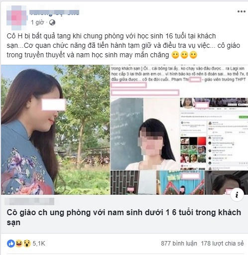Thông tin về vụ việc được chia sẻ trên nhiều fanpage với lượng tương tác lớn trên mạng xã hội.