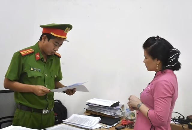 Bị can Nguyễn Thị Quyên bị khởi tố, bắt tạm giam. Ảnh: Cơ quan công an