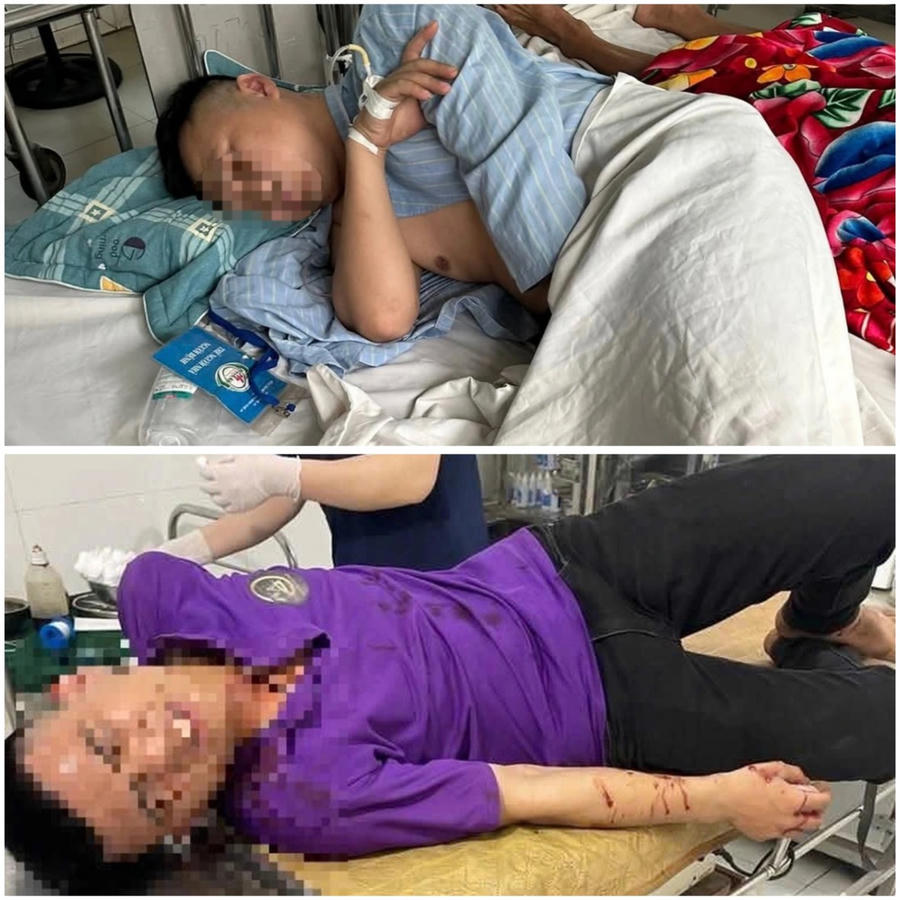 Tài xế và phụ xe bị đánh trọng thương sau vụ va chạm giao thông.