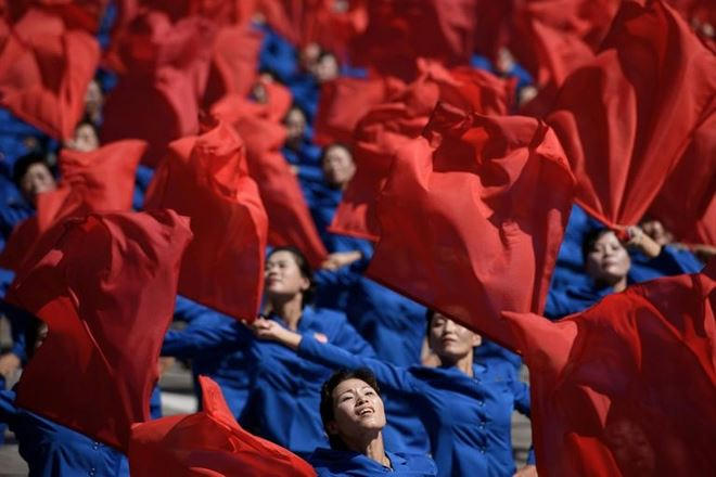 Màn biểu diễu của người dân Triều Tiên.