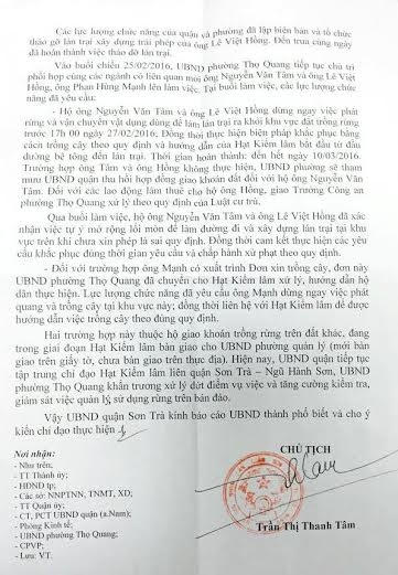 Vụ ph&aacute; rừng Sơn Tr&agrave;: Chỉ l&agrave; ph&aacute;t quang c&acirc;y bụi, d&acirc;y leo?