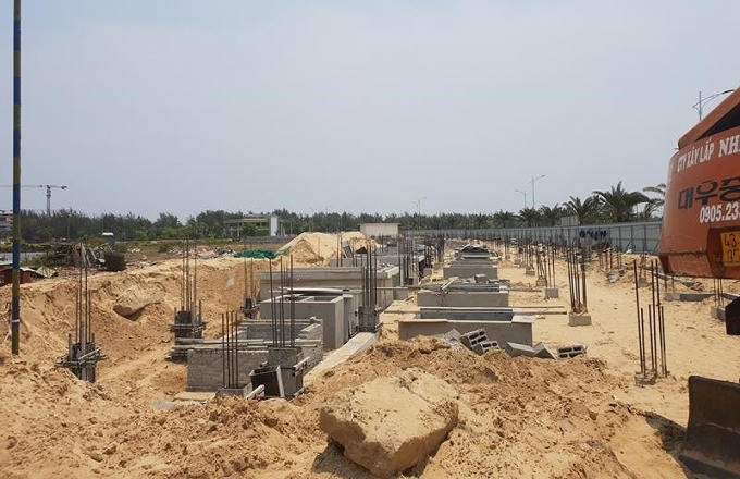 Bên trong dự án KĐT số 6 của Dana Home Land. Ảnh: THANH NHẬT.