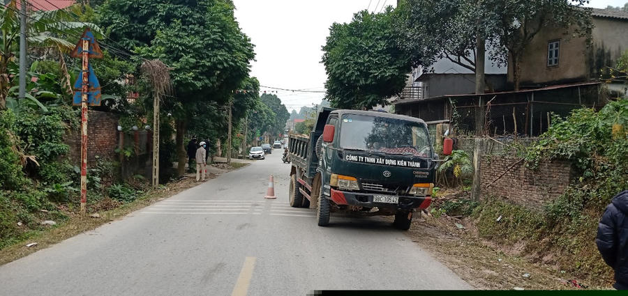 Hiện trường vụ tai nạn.