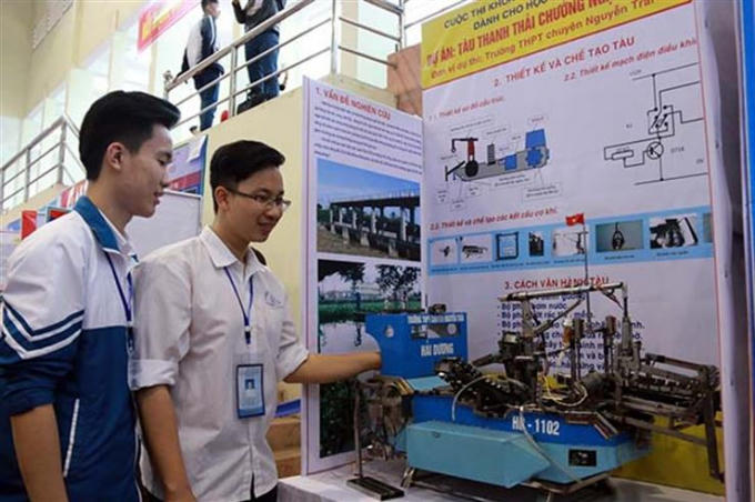 Một mô hình dự thi của học sinh. Ảnh: moet.gov.vn