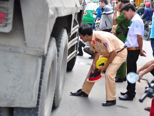 Hiện trường vụ tai nạn giao thông chết người.