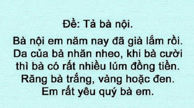 Tả bà nội.