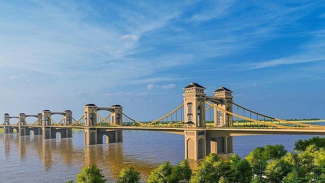 Phối cảnh phương án kiến trúc cầu Trần Hưng Đạo.
