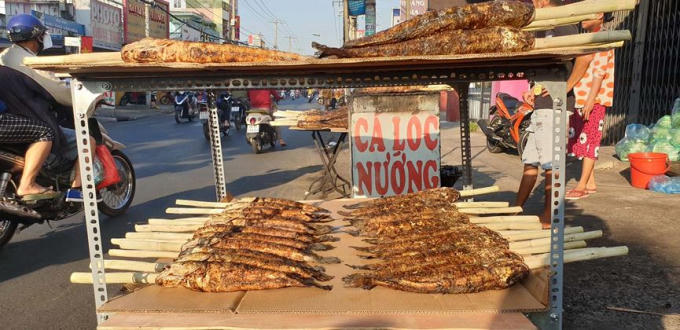 Đoạn đường này được xem như là 'phố cá lóc' lớn nhất ở Sài Gòn.