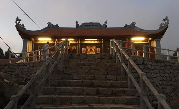 Hình ảnh Trang Vương lập tự mới được đầu tư xây dựng đã hoàn thành.