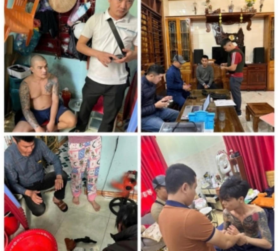 Các đối tượng trong đường dây bị bắt giữ.