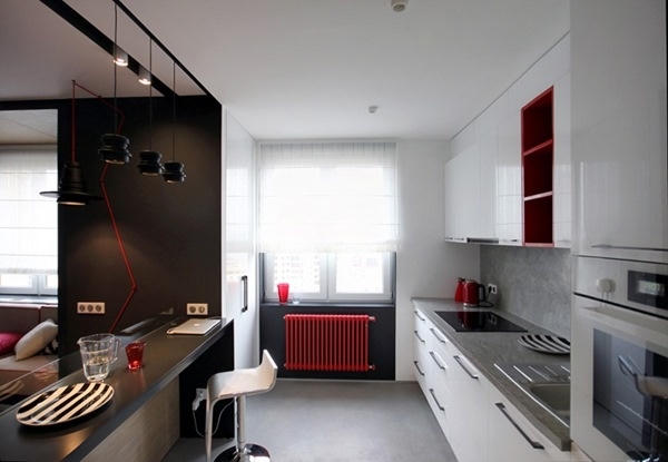 Căn hộ 56m2 đẹp mê hồn với sắc đỏ