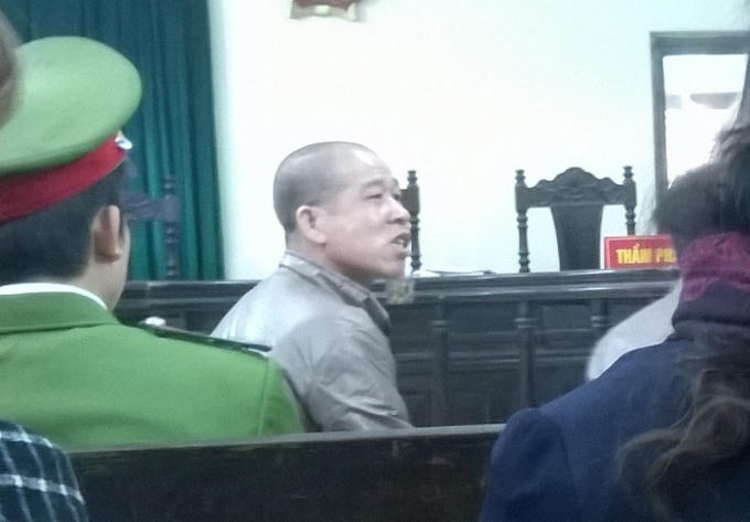 Gã giang hồ Hà "Cọ" tại phiên tòa phúc thẩm ngày 13/1.