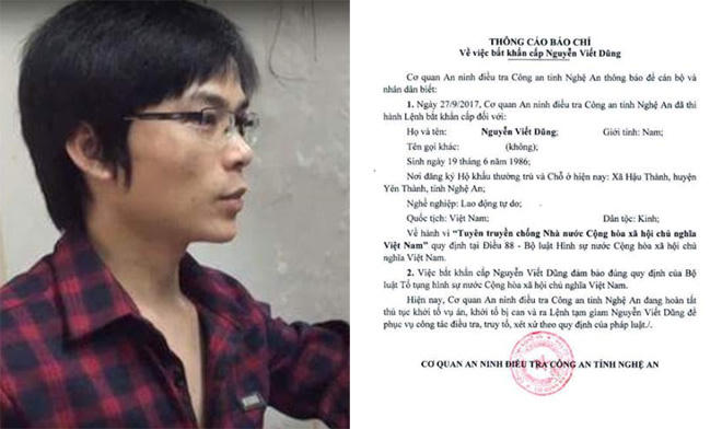 Đối tượng Nguyễn Viết Dũng. (Ảnh: báo Công an nhân dân)
