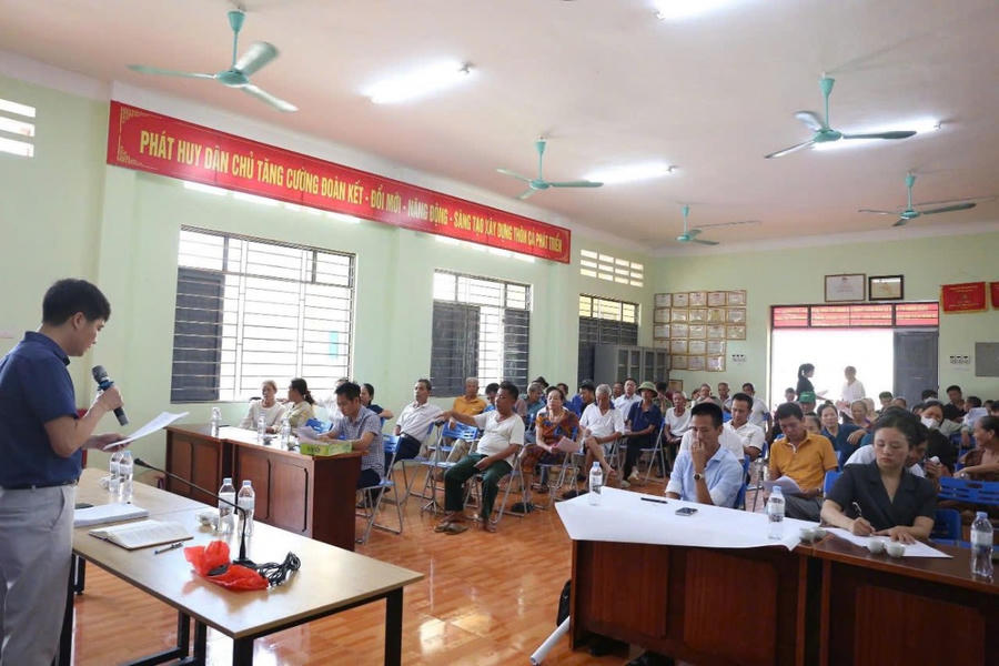 Xã Sóc Sơn đã chủ động thông tin tới người dân về mục tiêu, ý nghĩa, và các bước thực hiện của dự án. (Nguồn ảnh: UBND xã Sóc Sơn).