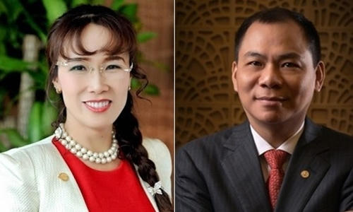 Bà Nguyễn Thị Phương Thảo và ông Phạm Nhật Vượng hiện là tỷ phú trong danh sách của Forbes.
